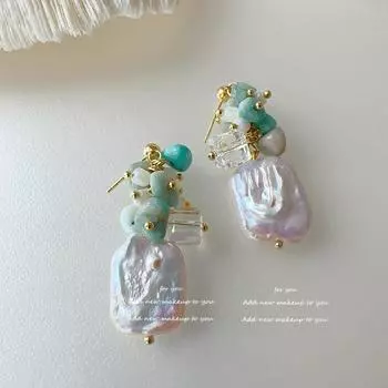 Серьги с жемчугом Alien Baroque серии оригинального дизайна с природным духом, элегантные французские серьги с эстетикой