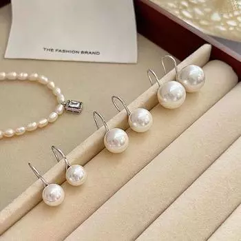 Серьги с жемчугом для женщин на осень и зиму новые легкие роскошные ретро серьги высокого класса в стиле французской светской львицы крючки для ушей 0.8cm