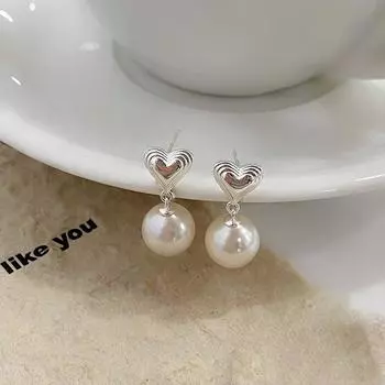 Серьги с жемчугом French Love для женщин, легкие, роскошные, высококлассный дизайн и темперамент