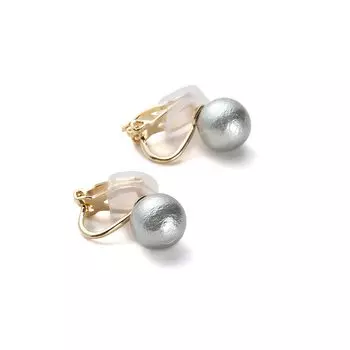 Серьги с жемчугом Хлопковый жемчуг Классика Серое золото 8 мм Бренд Гарантия 3 года Женские