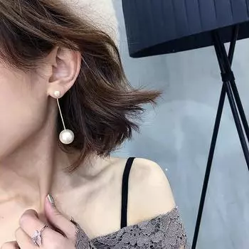 Серьги с жемчугом и длинной кисточкой, индивидуальность, легкий роскошный темперамент, высокий дизайн, серьги для женщин