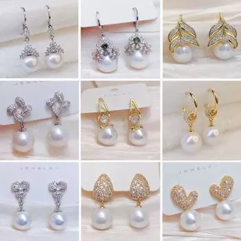 Серьги с жемчугом из высококачественного циркония: Роскошный стиль Ханьфу в стиле осень/зима