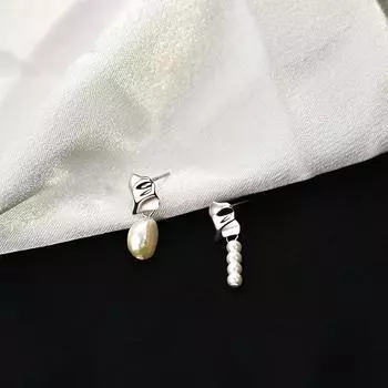 Серьги с жемчугом Легкие роскошные серьги высокого класса Темпераментные серьги Нестандартные серьги Новый тренд