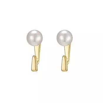 Серьги с жемчугом сзади для женщин, легкие, роскошные, нишевый дизайн, новый год, новые трендовые серьги