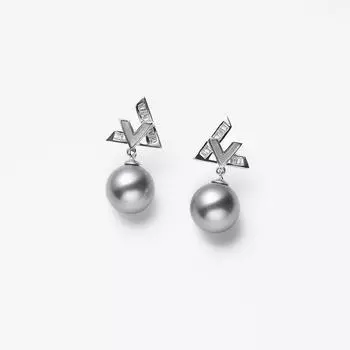 Серьги с жемчугом Temperament Shijia женские 2024 новые трендовые нишевые серьги корейской версии простые V-образные серьги