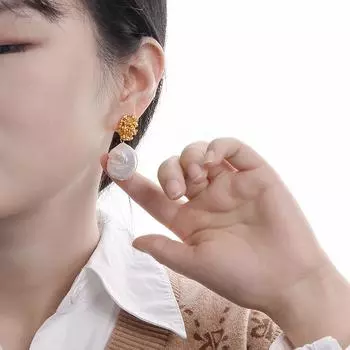 Серьги с жемчугом в стиле ретро в стиле барокко, легкие серьги в роскошном стиле, серьги в форме инопланетян в стиле средневековья, серьги высокого качества