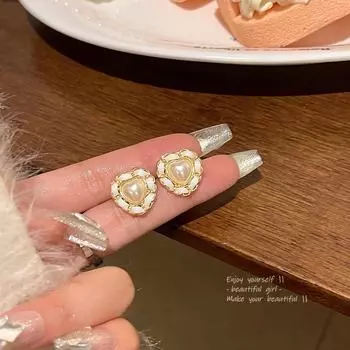 Серьги с жемчужинами в форме сердца из серебра 925 пробы — модные, роскошные, вдохновленные знаменитостями из Интернета украшения для ушей золотой