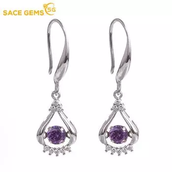 Серьги SACE GEMS с цирконием для женщин, подарки на свадьбу