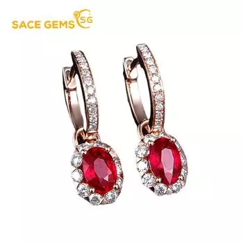 Серьги SACE GEMS с цирконием для женщин, подарки на свадьбу синий