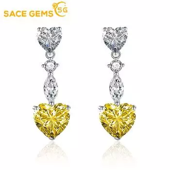 Серьги SACE GEMS, серьги-капли для женщин, подарки на свадьбу розовый