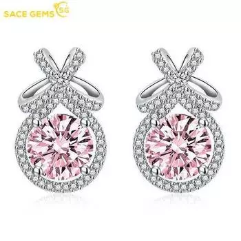 Серьги SACE GEMS, серьги-капли для женщин, подарки на свадьбу розовый
