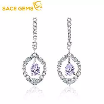 Серьги SACE GEMS, серьги-капли для женщин, подарки на свадьбу розовый