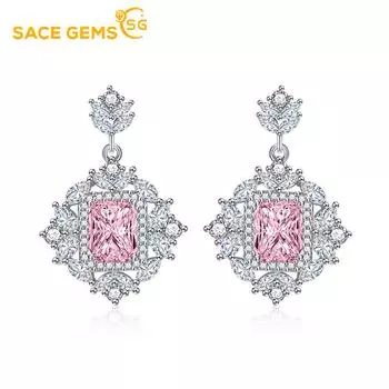 Серьги SACE GEMS, серьги-капли для женщин, подарки на свадьбу розовый
