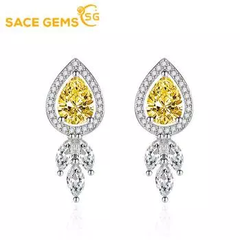 Серьги SACE GEMS, серьги-капли для женщин, подарки на свадьбу розовый
