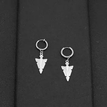 Серьги-щитки Niche из нержавеющей стали с треугольным креплением, невыцветающие индивидуальные клипсы для мужчин и женщин, модные серьги