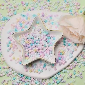 Серьги «сделай сам», браслет 3/4 мм, ожерелье, 300/500 шт., матовые аксессуары ручной работы, ювелирные изделия, материал из бисера, модные кремовые рисовые бусины, аксессуары 3mm 300pcs разноцветный