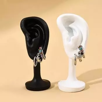 Серьги, серьги-гвоздики, ювелирные изделия, стенд для демонстрации моделей, имитация украшений для ушей, ювелирный магазин, живые серьги, реквизит для демонстрации стрельбы