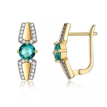 Серьги Серьги из циркония Женские зеленые серьги-гвоздики в стиле леди Женские аксессуары