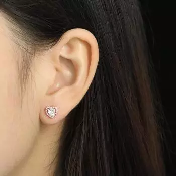 Серьги-сердечки в форме персика, простые, сладкие, от Little Princess