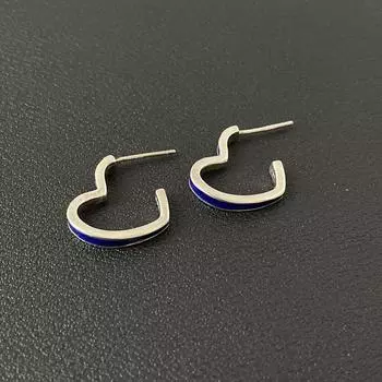 Серьги-сердечки в стиле ретро с клеем для женщин