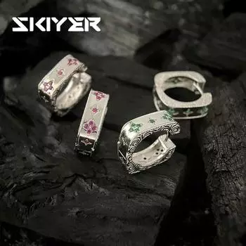 Серьги серебряного цвета в стиле хип-хоп для женщин и мужчин, модная праздничная одежда, аксессуары розовый