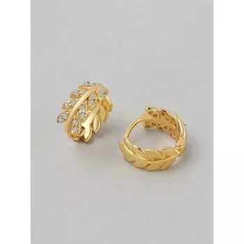 Серьги | Серебряные серьги-кольца с покрытием из розового золота для женщин | День рождения для девушек и женщин Юбилей для жены