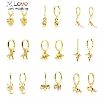 Серьги серии Animal, блестящие серьги-кольца из циркония для женщин и девочек, свадебные украшения, серьги-подвески Orecchini, тренд