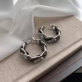 Серьги серии Fashion Information Circle из латуни с гальваническим покрытием, белого цвета, с синтетической кожей K, универсальные, индивидуальные, женские, премиум-серьги