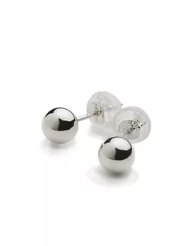 Серьги-шарики унисекс из платины PT900 L&Co 95-8794 серебряный