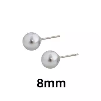 Серьги Shijia Big Pearl от блогера-звезды с той же музой Fan Zhenduo Hemp Grey Pearl Stud Earrings — круглые и атмосферные copper (with ear plugs)