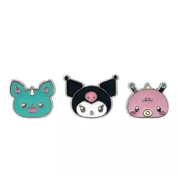 Серьги Shobido Kuromi 6P SILVER 463569 KUROMI WONDER JOURNEY SERIES SANRIO Sanrio World Kuromi Project KUROMIES