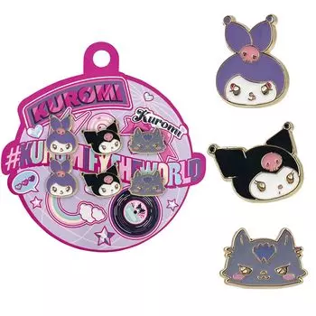 Серьги Shobido Kuromi 6P ЗОЛОТО 463576 KUROMI WONDER JOURNEY SERIES SANRIO Sanrio World Kuromi Project KUROMIES
