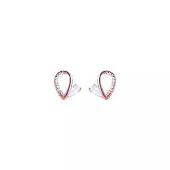Серьги Simple and Sweet Design and Love из розового золота с бриллиантами, новые и маленькие