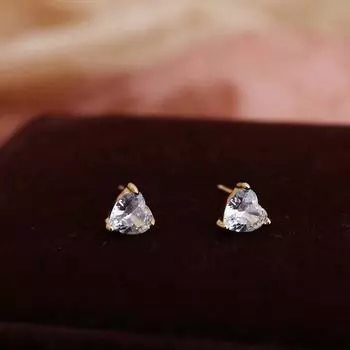 Серьги Simple Love со сверкающими бриллиантами для женщин, новые модные серьги в форме сердца в холодном стиле