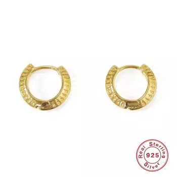 Серьги Simple Wind из стерлингового серебра S925 с разделительными линиями, классические перекрученные серьги в виде гусеницы и подсолнуха 925 Silver