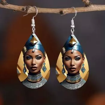 Серьги-слезинки фараона, симпатичные подвески для девочек, ювелирные изделия для женщин коричневый