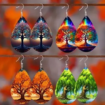 Серьги-слезинки Милые подвески для девочек Ювелирные изделия для женщин фиолетовый