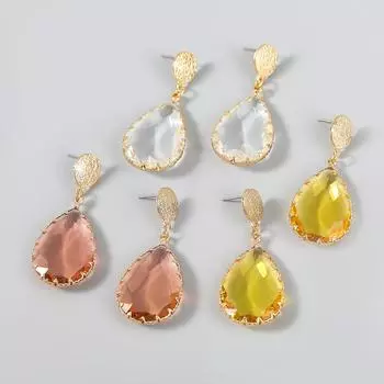 Серьги-слезинки в стиле ретро в европейском и американском стиле с кристаллами — шикарный стиль знаменитостей для женщин белый