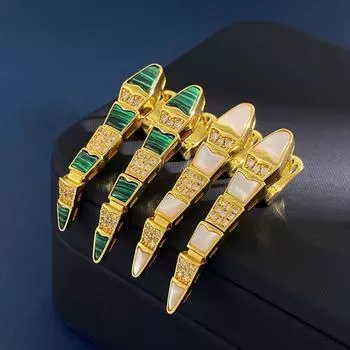 Серьги Snake Bone Big-Name Commuter Temperament, женские, легкие, роскошные, инкрустированные бриллиантами, изысканные, длинные, в форме змеи, серьги-лапки для женщин-светских львиц