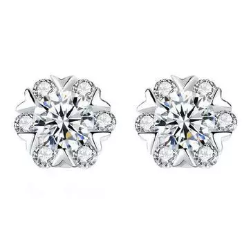 Серьги-снежинки для женщин, простые студенческие серьги в японском и корейском стиле, маленькие и универсальные