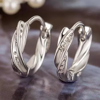 Серьги со стразами Wu, украшенные бриллиантами, модные, темпераментные, входные, люксовые, серьги-кольца