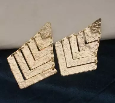 Серьги со стрелками Длинные серьги с позолотой 18 карат, Серьги-гвоздики, Золотые современные шпильки, Уникальные абстрактные серьги, Серьги в подарок для женщин, дочерей и жены