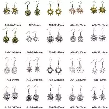 Серьги-солнце для женщин Подарок Woman Jewelri A15-17mm-B11715