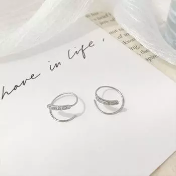 Серьги Spring Circle женские легкие роскошные серьги Niche Design Temperament Flash Diamond