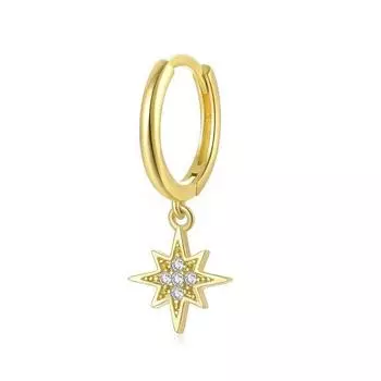 Серьги Starburst из стерлингового серебра 925 пробы, модные серьги-кольца, белые кристаллы, роскошные женские серебряные серьги, свадебные женские украшения, подарок