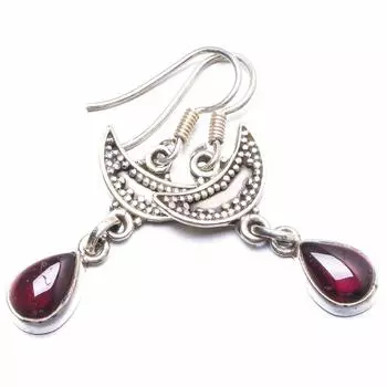 Серьги StarGems с натуральным аметистом ручной работы, уникальные серьги в форме полумесяца из стерлингового серебра 925 пробы, 1,5 дюйма, Y2697