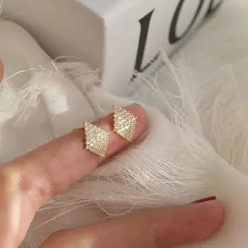 Серьги Super Flash Diamond Zircon в корейском стиле, повседневные, высококачественные, универсальные серьги для женщин