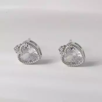 Серьги Super Flash Love Zircon, женские серьги с нишевым дизайном, универсальные новогодние серьги
