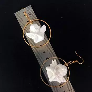 Серьги Свадебные Длинные Цепи Кулон Ожерелье Милый Купидон Ангел Кулон Женский Милая для Женщин Мужчин Дружбы Ожерелье Из Нержавеющей Стали Уникальный H