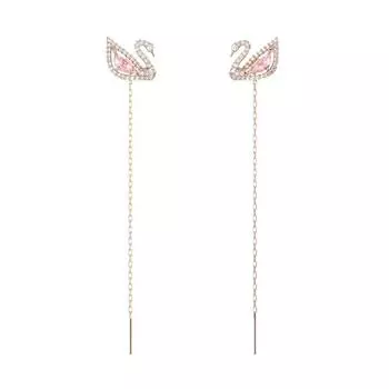 Серьги Swarovski Swan Drop из розового золота 5469990 для женщин розовый